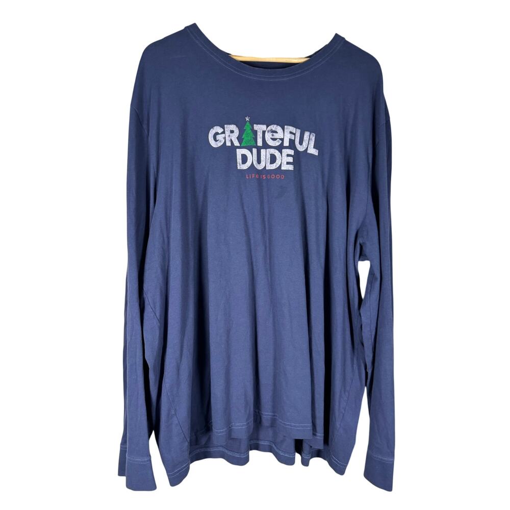 Life Is Good Grateful Dude Christmas Tree Tee 3XL